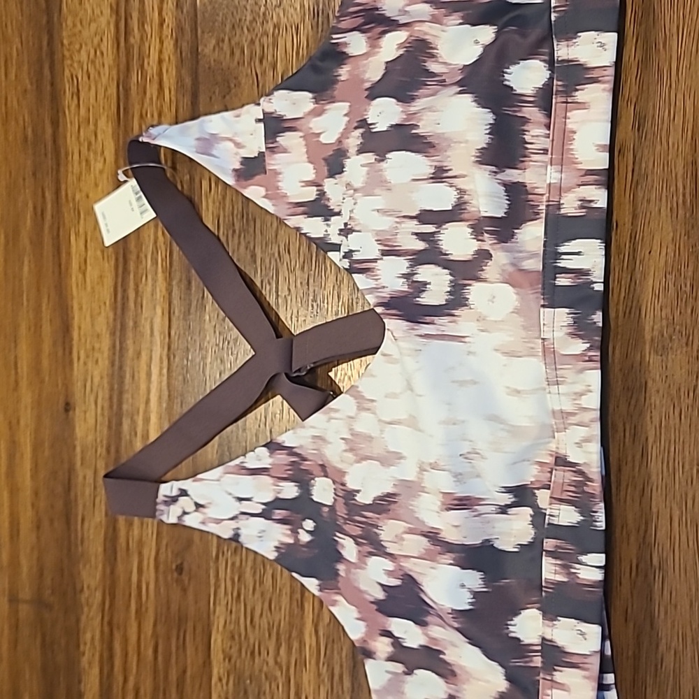 AE Offline Shine Strappy Back Swim Brown Cream Med. - Picture 3 of 7